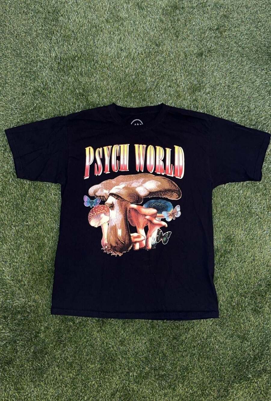 CVLA Psych World Mushroom Graphic T-Shirt